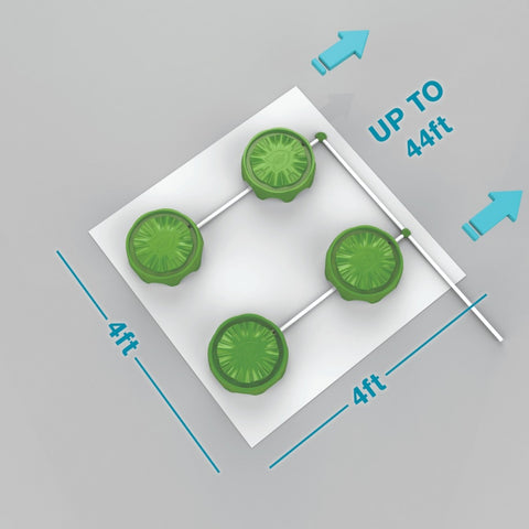 4 PLANTS PER 4'X4' - POTPRO PLATFORM SYSTEM (DRAINAGE) (4'x4')