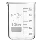 Glass Beaker Low Form with Spout and Graduations – 500ml