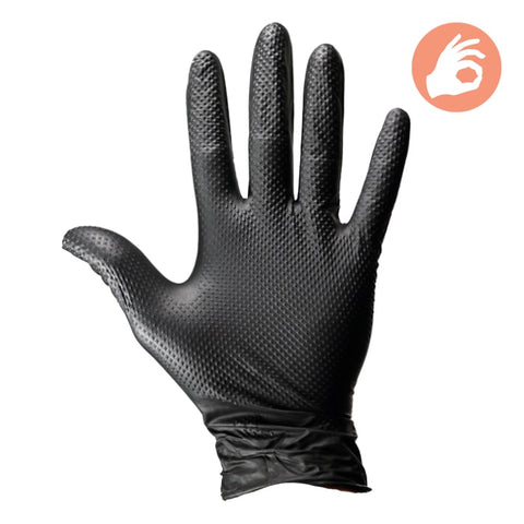 Dirt Defense 6mil Diamond Grip Gloves 100 pack Medium
