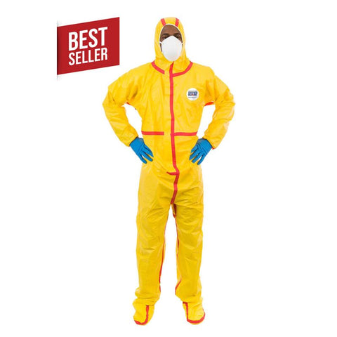 Enviroguard Chemical Splash Coverall with Hood & Boot, Elastic Wrist & Ankle, Taped Seams - 3XL - Case of 6