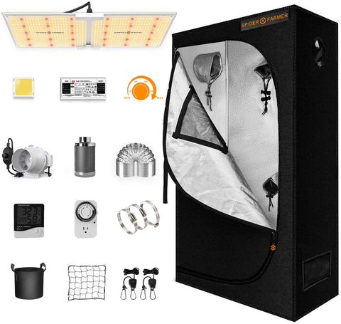 New SF2000 LED Grow Light + Grow Tent Kits