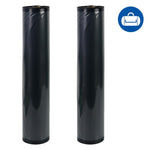 NatureVAC 15''x19.5' Vacuum Seal Bags Black/Clear (2 Rolls)