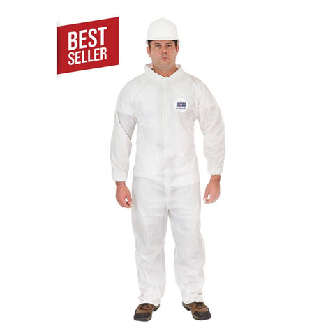 Enviroguard Microporous Coverall, Elastic Wrist, Elastic Back, Open Ankle - 4XL - Case of 25