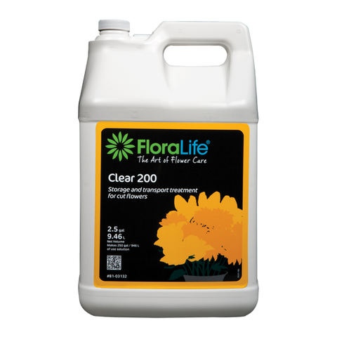 FLORALIFE CLEAR 200 STORAGE & TRANSPORT TREATMENT, 2.5 GAL WITH PUMP