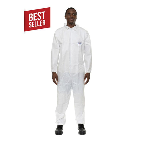 Enviroguard ValuGuard MP™ Economical Microporous Coverall, Elastic Wrists and Open Ankles - Size M - Case of 25