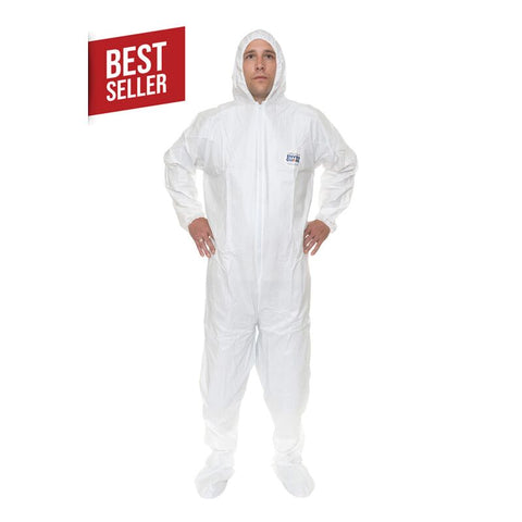 Enviroguard ValuGuard MP™ Economical Microporous Coverall with Attached Hood & Boot, Elastic Wrist - Size 2XL - Case of 25