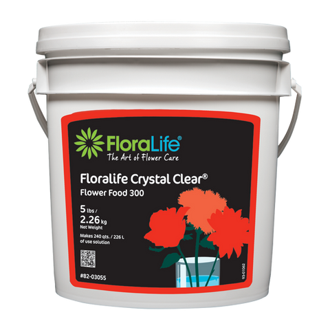 FLORALIFE CRYSTAL CLEAR FLOWER FOOD 300 POWDER, 5 LB., 6PK/CASE - Pallet of 30 Cases