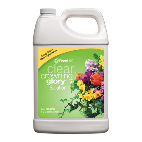 FLORALIFE CLEAR CROWNING GLORY SOLUTION, 1 GAL - 6/Case - Pallet of 36 Cases