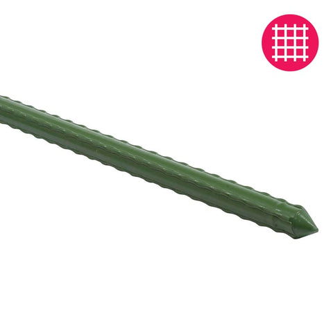 6' Steel Stake Plant Support - Green 10 pack 5/8" Thick