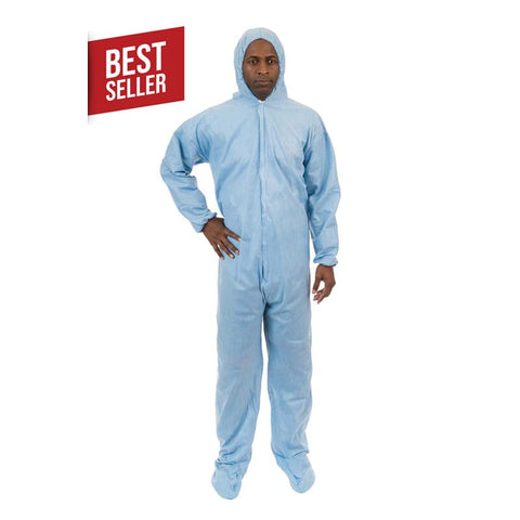 Enviroguard PyroGuard FR® Flame Resistant Coverall, Attached Hood & Boot - Size 4XL - Case of 25