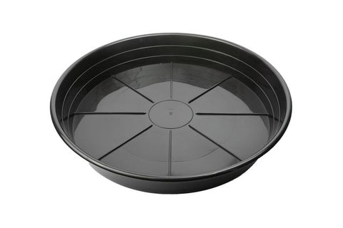 SunPack Black Premium Saucer, 16" Pack of 10