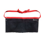 2-pocket canvas apron, black w/ red border 17” x 8.25”
