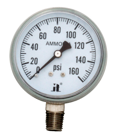 Ammonia Gas Pressure Gauge, 160 PSI