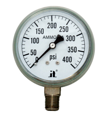 Ammonia Gas Pressure Gauge, 400 PSI