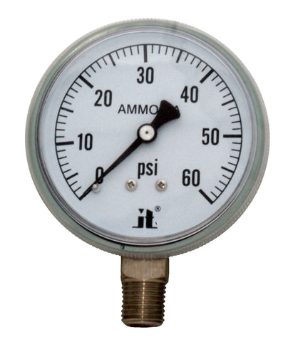 Ammonia Gas Pressure Gauge, 60 PSI