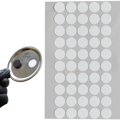Adhesive Jar Filter Discs - 50 to a sheet