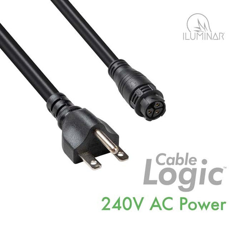 ILUMINAR Cable Logic 240V AC Power 6-15P 10in/25cm