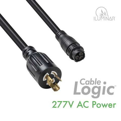 ILUMINAR Cable Logic 277V AC Power L7-15P 10in/25cm
