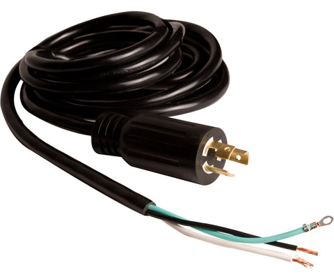 Power Cord, 8', w/4" Stripped Lead, 277V, NEMA L7-15P, AWG 16/3