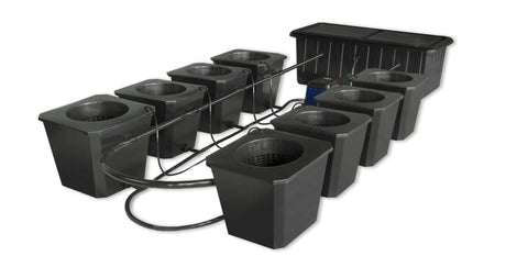 8-Site Bubble Flow Buckets Hydroponic Grow System