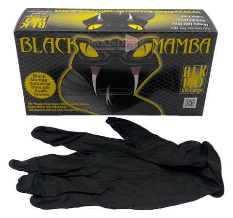 Black Mamba 6.25mil Nitrile Gloves,  XX-Large - Case of 10 boxes (100 per box)