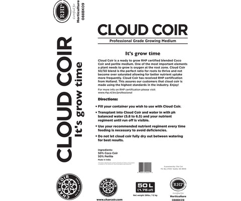 Char Coir CLOUD CLOIR  50/50 perlite/coco, RHP, 50 L