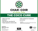 Char Coir Coco Cube RHP Certified Coco Coir, 2.25 L, case of 32