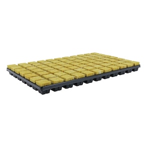 Cultilene rockwool 35 x 35 x 40mm Square 77 Cell Tray (Case of 18 trays)