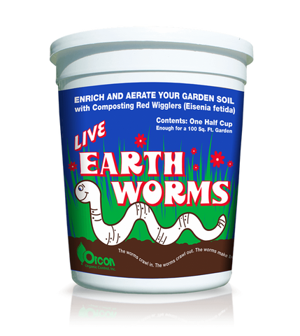 Orcon EARTHWORMS (½ cup, 150-300 Worms in various life stages)