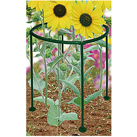 Plant Supports 4-3/4-inches, 12cm.  Includes 4 arch, stake, base soil pad pairs