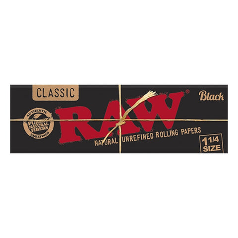 RAW Classic Black Papers 1-1/4'' 50 Leaves/Pack - Box of 24