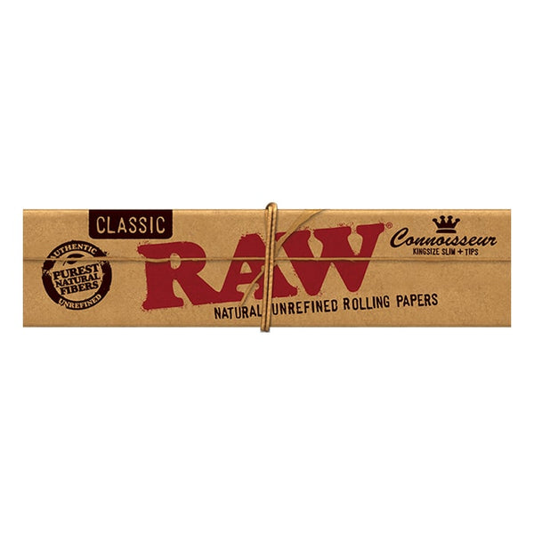 RAW Connoisseur King Size Papers And Tips Included, 1 Box (24 Booklet