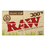 RAW Organic Hemp Creaseless Papers 1-1/4'' 300 Leaves/Pack - Box of 40