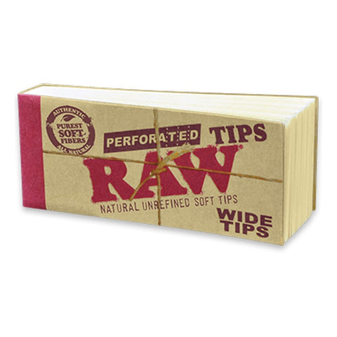 RAW Perforated Wide Tips 50 Tips/Pack - Box of 50
