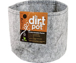 Dirt Pot Flexible Portable Planter, Grey (no handles)