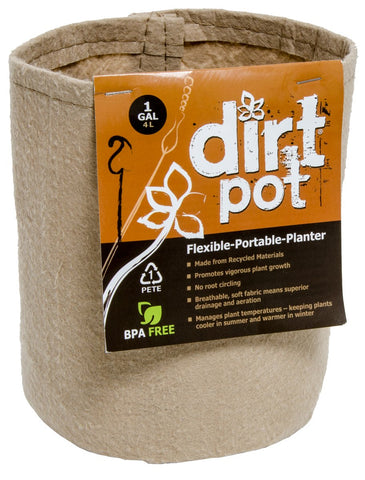 Dirt Pot Flexible Portable Planter, Tan