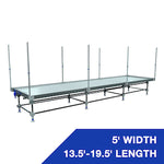 Wachsen 5' Rolling Bench 13.5'-19.5' Length With Vertical Trellis
