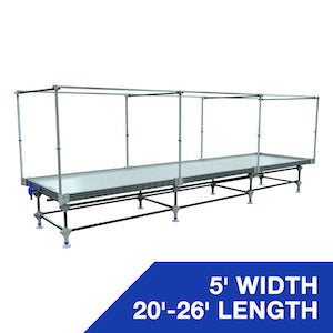 Wachsen 5' Rolling Bench 20'-26' Length Wth Complete Trellis Support