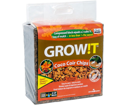 GROW!T Organic Coco Coir Planting Chips, Block