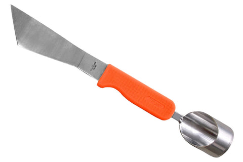 Stainless Steel Lettuce Knife with coring tool embedded in handle
