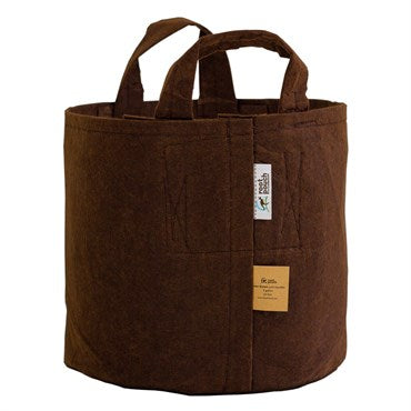 Root Pouch Synthetic Blend Multi Use Fabric Container - Brown 3gal - 10inW x 8.5inH, with handles - 10 Pack