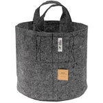 Root Pouch Natural Fiber Blend Fabric Container - Grey 7gal - 14inW x 11.75inH, with handles - 10 Pack