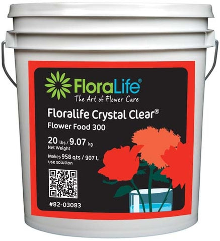 FLORALIFE CRYSTAL CLEAR FLOWER FOOD 300 POWDER, 20 LB.