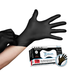 Sable 600 Black Nitrile Gloves - Medium - 300 CT - Case of 10