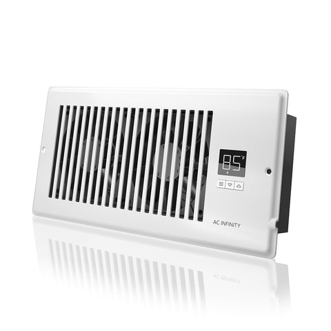 AIRTAP T4, White 4x10" - Register Fan with LCD Thermal Cont