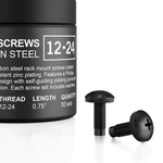 Rack Screws 12-24 - Carbon Steel Screws /w Washers
