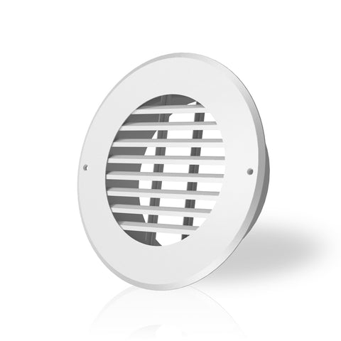 Metal Duct Grille 6 - White, Wall-Mount Grille for 6" Duct Fan