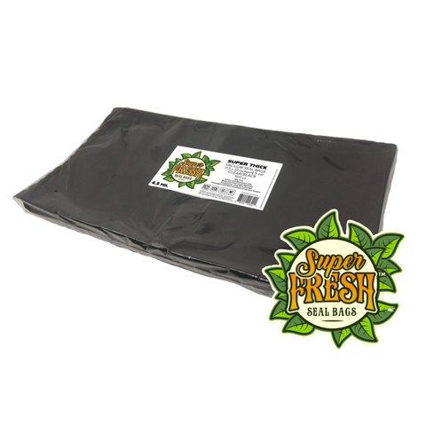 Super Fresh Seal Bags 4.5 Mil - Black/Clear - 11.5” x 22” - 100 CT - Case of 6