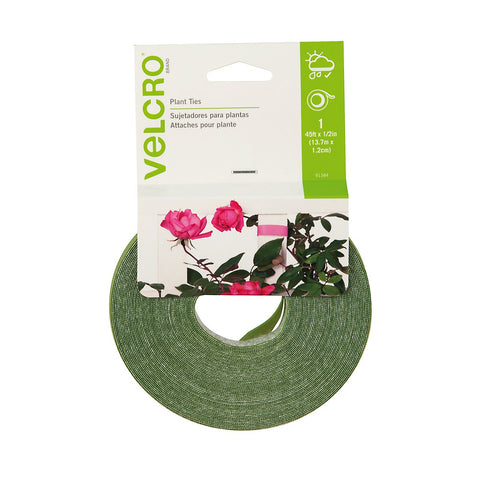 Velcro&reg; Plant Ties, 45' x 0.5&quot; Green, pack of 6