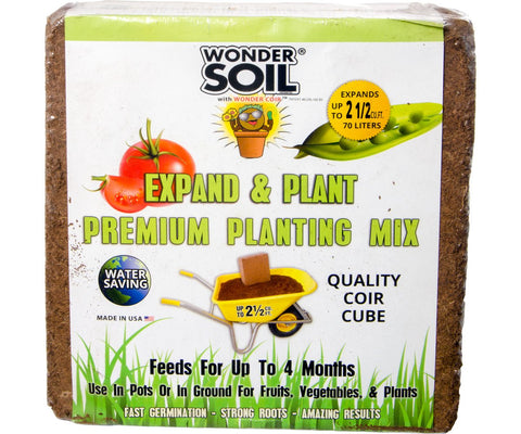 Wonder Soil Expand &amp; Plant Premium Coir Cube